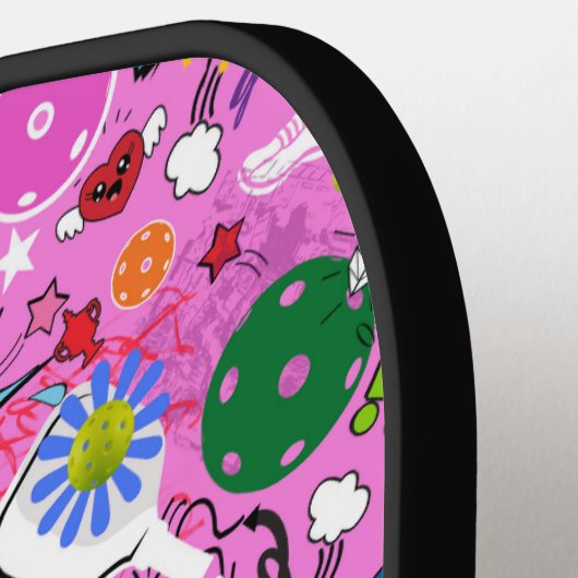 😍 met tekst gemengde pickleball roze pickleball paddle (Links Detail)