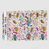 😍 🏌️ met tekst geweldige golfmix wit golfhanddoek (Horizontaal)