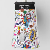😍 🏌️ met tekst geweldige golfmix wit golfheadcover (Draai 90)