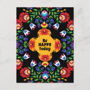 Met tekst Geweldige pools Folk Wycinanki Briefkaart