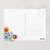 Met tekst Geweldige pools Folk Wycinanki Briefkaart (Achterkant)