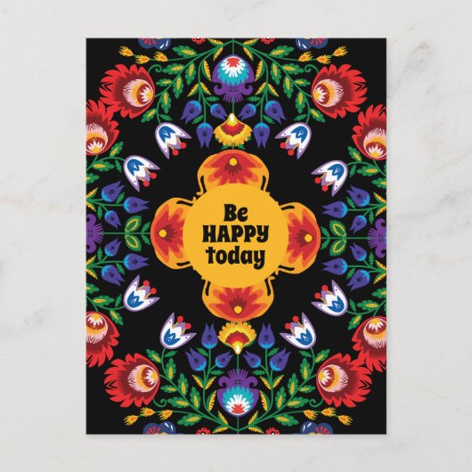 Met tekst Geweldige pools Folk Wycinanki Briefkaart (Voorkant)