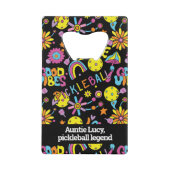 Met tekst, Groovy, retro 90s, Creditkaart Flessenopener (Voorkant)