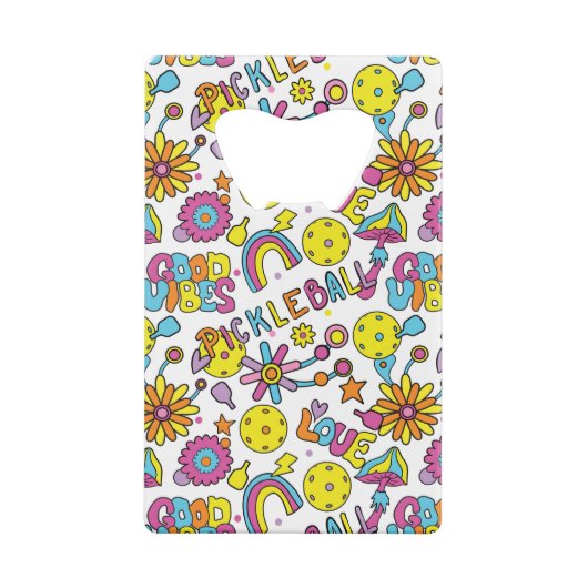 Met tekst, Groovy, retro 90s, wit Creditkaart Flessenopener (Achterkant)