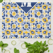 Met tekst & initiaal theedoek (Gevouwen)