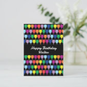 Met tekst Kleurrijke handpalmen 💚 💛 💙 Briefkaart (Staand voorkant)