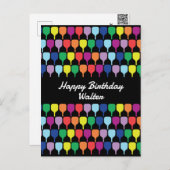 Met tekst Kleurrijke handpalmen 💚 💛 💙 Briefkaart (Voorkant / Achterkant)