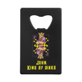 Met tekst 👑 Koning van dinken - pickleball Creditkaart Flessenopener (Achterkant)