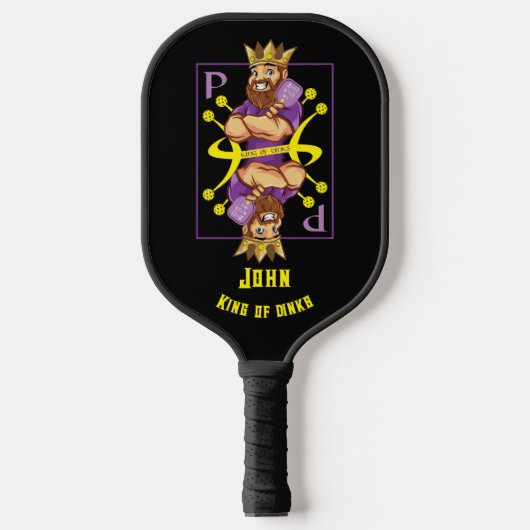 Met tekst 👑 Koning van dinken - pickleball Paddle (Voorkant)