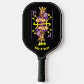 Met tekst 👑 Koning van dinken - pickleball Paddle (Achterkant)