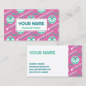 Met tekst Pickleball: geduld voor de macht Visitekaartje (Voorkant / Achterkant)