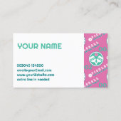 Met tekst Pickleball: geduld voor de macht Visitekaartje (Achterkant)