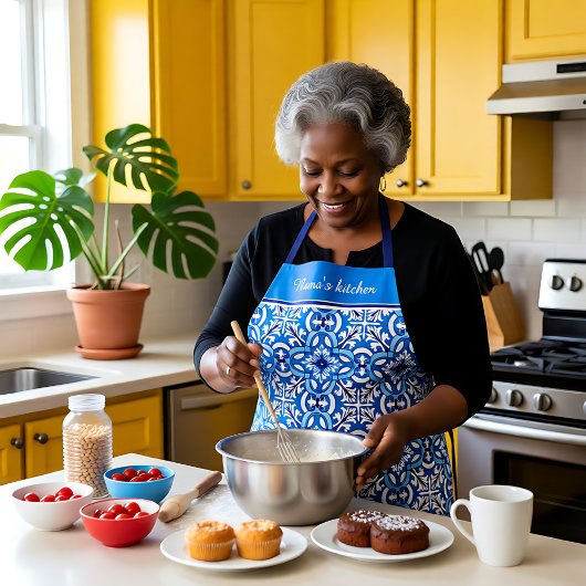 Met tekst 💙 prachtige Middellandse Zee Azulejos Schort