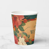 🌹Met tekst Roos Romance: Art Nouveau Splendor Papieren Bekers (Voorkant)