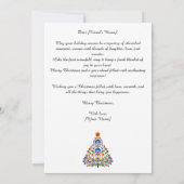 Met tekst Wycinanki Wonderland Kerstmis Feestdagenkaart (Achterkant)