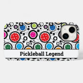 Met tekstpatroon met Pickleballen iPhone 14 Case-Mate iPhone Case (Achterkant (horizontaal))