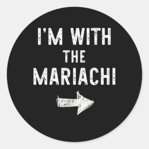 met The Mariachi Grappig Halloween Koppel Kostuum Ronde Sticker