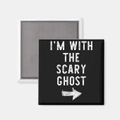 met The Scary Ghost Funny Halloween Koppel Magneet (Voorkant / Achterkant)
