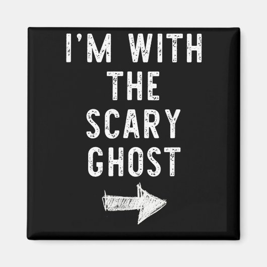 met The Scary Ghost Funny Halloween Koppel Magneet (Voorkant)