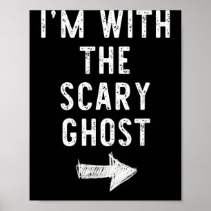 met The Scary Ghost Funny Halloween Koppel Poster