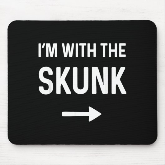 met The Skunk Grappige Halloween Kostuum Muismat (Voorkant)