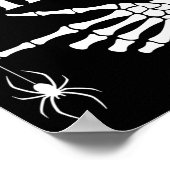 met The Spider Shirt Grappig Halloween Skelet Poster (Hoek)
