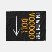 met The Voodoo Doll Halloween Matching Koppel Fleece Deken (Voorkant (Horizontaal))
