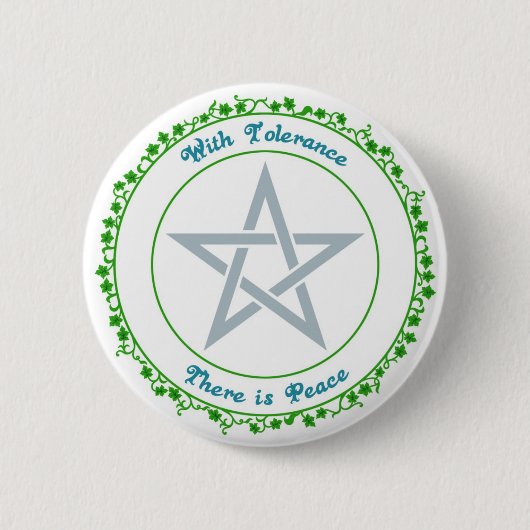 Met tolerantie is er vrede. ronde button 5,7 cm (Voorkant)