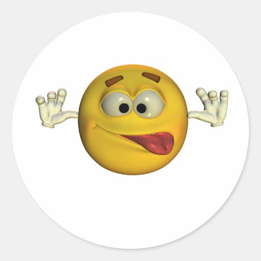 met Tonge Out 01 Ronde Sticker (Voorkant)