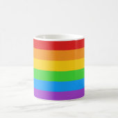 Met trots een slok nemen: Regenboogvlag Koffiemok (Center)