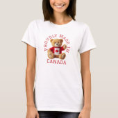 Met trots gemaakt in Canada met Teddy Bear T-shirt (Voorkant)