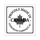 Met trots gemaakt in Canada tweetalig Engels Frans Rubberstempel (Afrduk)
