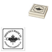 Met trots gemaakt in Canada tweetalig Engels Frans Rubberstempel (Gestempeld)