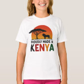 Met trots gemaakt in Kenia Afrikaanse safari T-shirt (Voorkant)