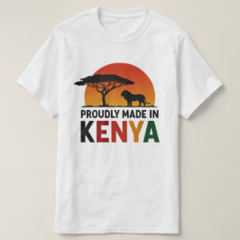 Met trots gemaakt in Kenia Afrikaanse safari T-shirt