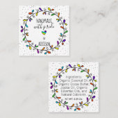 Met trots gemaakte regenboog dubbelzijdige hanglab vierkante visitekaartje (Voorkant / Achterkant)