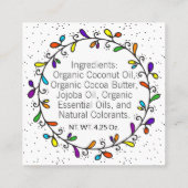 Met trots gemaakte regenboog dubbelzijdige hanglab vierkante visitekaartje (Achterkant)