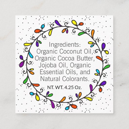 Met trots gemaakte regenboog dubbelzijdige hanglab vierkante visitekaartje (Achterkant)