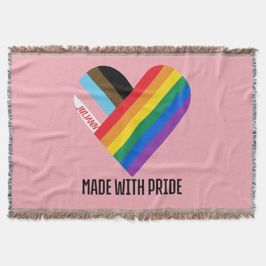 Met trots gemaakte regenbooghart aangepaste modern deken (Voorkant)