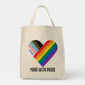 Met trots gemaakte regenbooghart aangepaste modern tote bag (Achterkant)