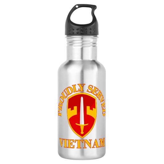 Met trots geserveerd MACV Vietnam Waterfles (Voorkant)
