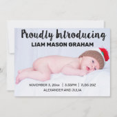 Met trots maken we het geboortebericht bekend aankondiging (Voorkant)