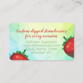 met tuxedo-chocolade bedekte aardbeivruchten visitekaartje (Achterkant)