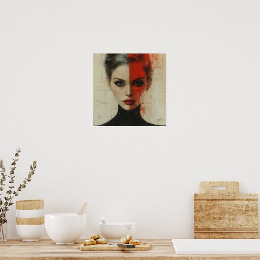 met twee aangezichten poster (Keuken)