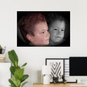 met twee gezichten poster (Thuiskantoor)