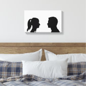 met twee kop | Zazzle_Growshop. Canvas Afdruk (Insitu (Slaapkamer))
