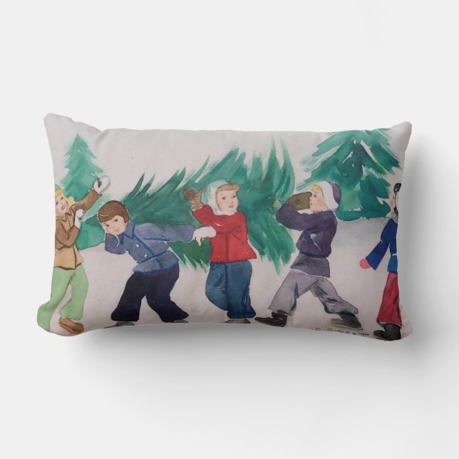 Met twee zijden kerstkunst met kerstmis kussen (Voorkant)