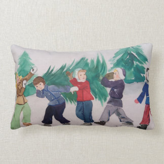 Met twee zijden kerstkunst met kerstmis kussen