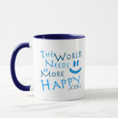 Met twee zijden meer Happy/Smile-Blue Mok (Links)
