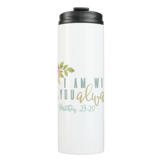 Met u altijd bijbelversen inspireert thermosbeker (Voorkant)